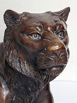 Amazon.co.jp: 高岡銅器 日展作家 般若純一郎作 唐金 鋳銅 寅 座