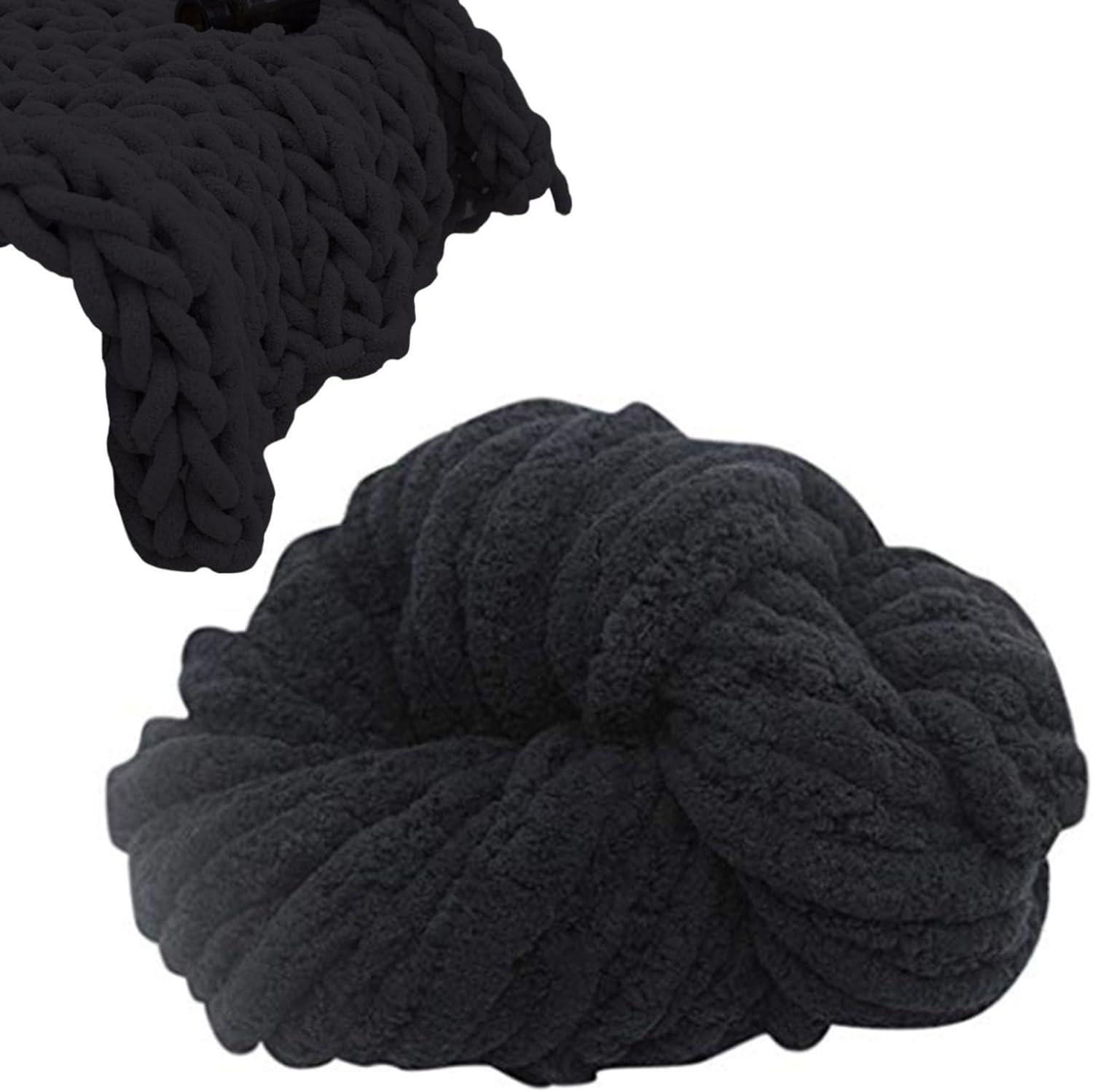 Super Bulky Chunky Blanket Chenille Yarn for Arm Knitting Bulky Thick Fluffy Yarn