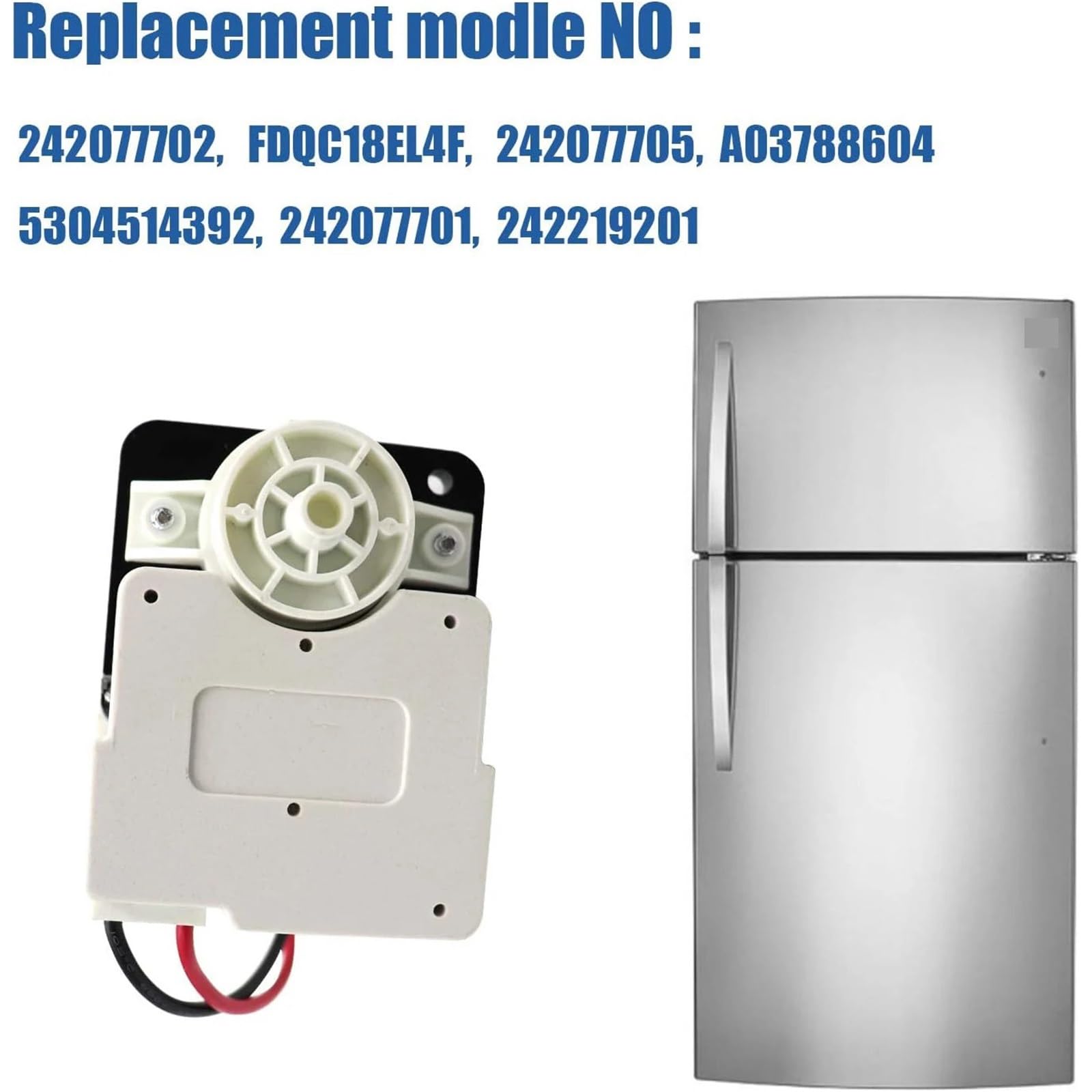 Compatible Con El Motor Del Ventilador Del Evaporador Frigidaire 242077702 242077705. Reemplaza FDQC18EL4F 242077701 5304514392 A0378860. Listo For Instalar.