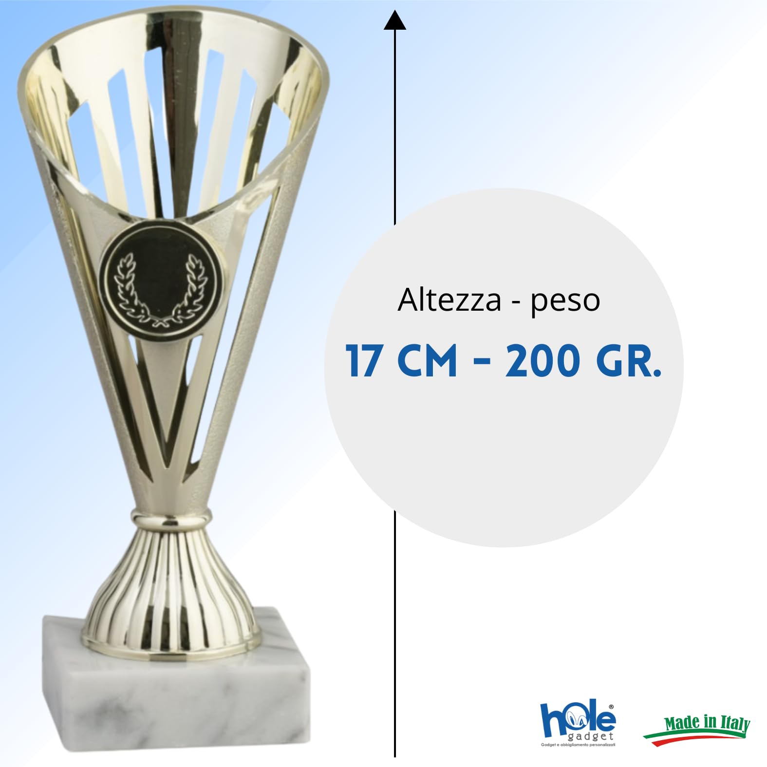 Coppa Trofeo Personalizzati, Premiazioni Singole o in Set Completi, Sportivi per Eventi, Calcio, Fantacalcio, Basket, Padel, Personalizzabile su Targhetta cod. 11.571