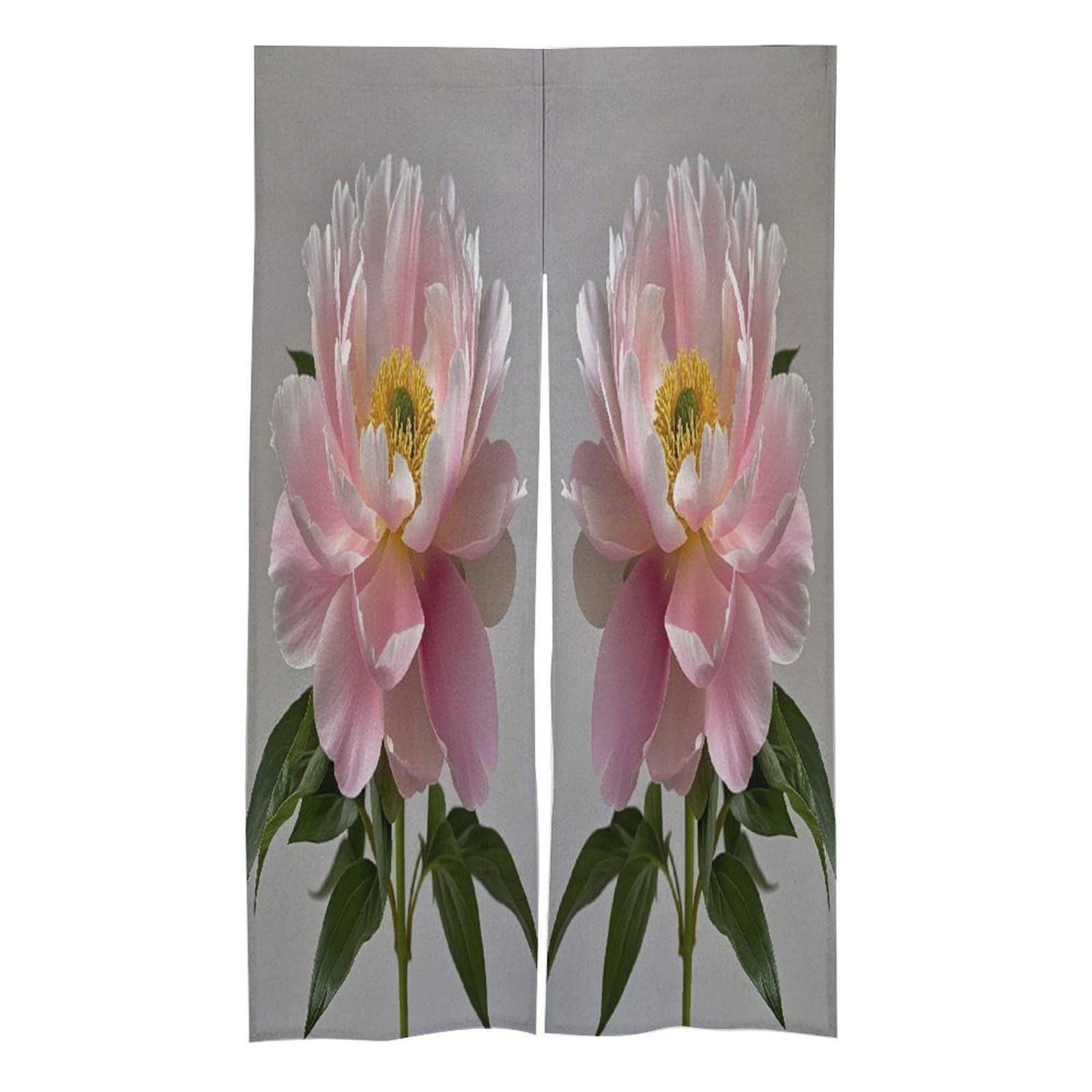LZQPOEAS Peony Door Curtain Treatment Door Tapestry Japanese Style Doorway Curtain Privacy Thermal Insulated Doorway Window Curtains for Home Restaurant Decor