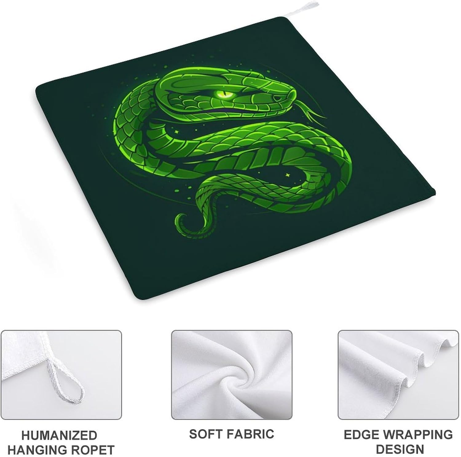 Cobra Snake Hand Towels for Bathroom Kitchen Towels Small Towel Handkerchiefs with Hanging Loop 4PCS