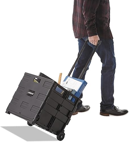 Miniatura 5 de Universal Caja de almacenamiento móvil plegable, 18 14 "x 15 "x18 14" a 39 38", negro (14110)