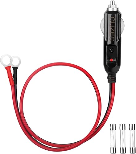 Miniatura 9 de CUZEC - Cable adaptador de alimentación para mechero de 15 A macho con cable de 1.6ft y 16 AWG para inversor de coche, bomba de aire eléctrica y