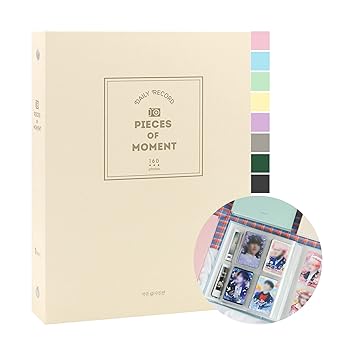B FANCY 160 Pockets Photo Album for Mini Fuji Instax 70 7s 8 25 50s 90, Polaroid Z2300, Polaroid PIC-300P Film (Beige)