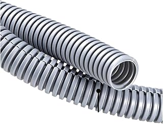 Tubo flexible, Tubo de plástico corrugado, Arnés de tuberías, roscado de cables, telar de cables dividido de plástico(Gray Open,OD 10MM-3METERS)