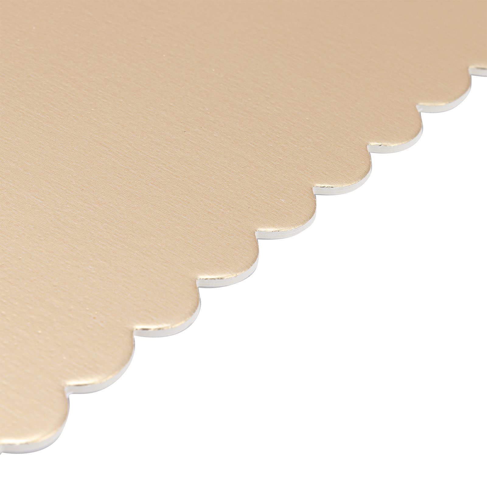 10Pcs Cake Boards Thick Lace Edge Dessert Mousse Cake Board Serving Tray Baking Supplies for Home Kitchen Restaurant Bakery (Gold)(Square Cake mat-6 inches) 4