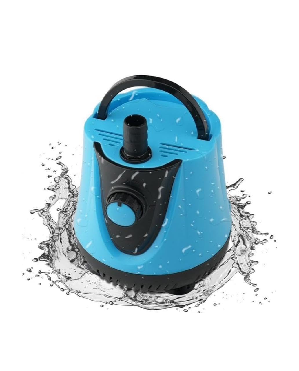 Asian Pumps 120W 3000L/H Submersible Water Flow Control Pump with Handle Ultra-Quiet Fish Tank Fountain Aquarium Water Pump with 10-12Ft High Lift, 3 Nozzles & 1.9m Power Cord 220V