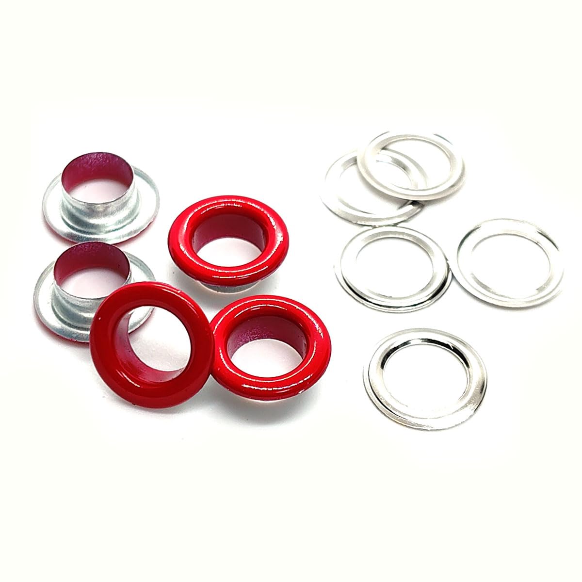 Amazon.co.jp: ハトメ 内径 5mm レッド20組 カラー ハトメリング