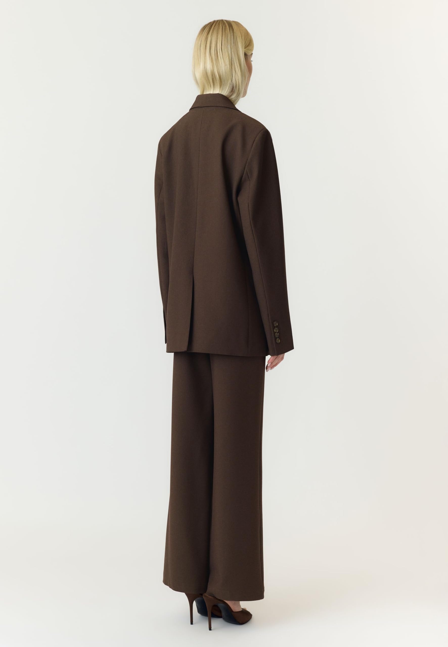 Y.A.S Yasreemaj Ls Blazer Noos, czekoladowobrązowy, 36