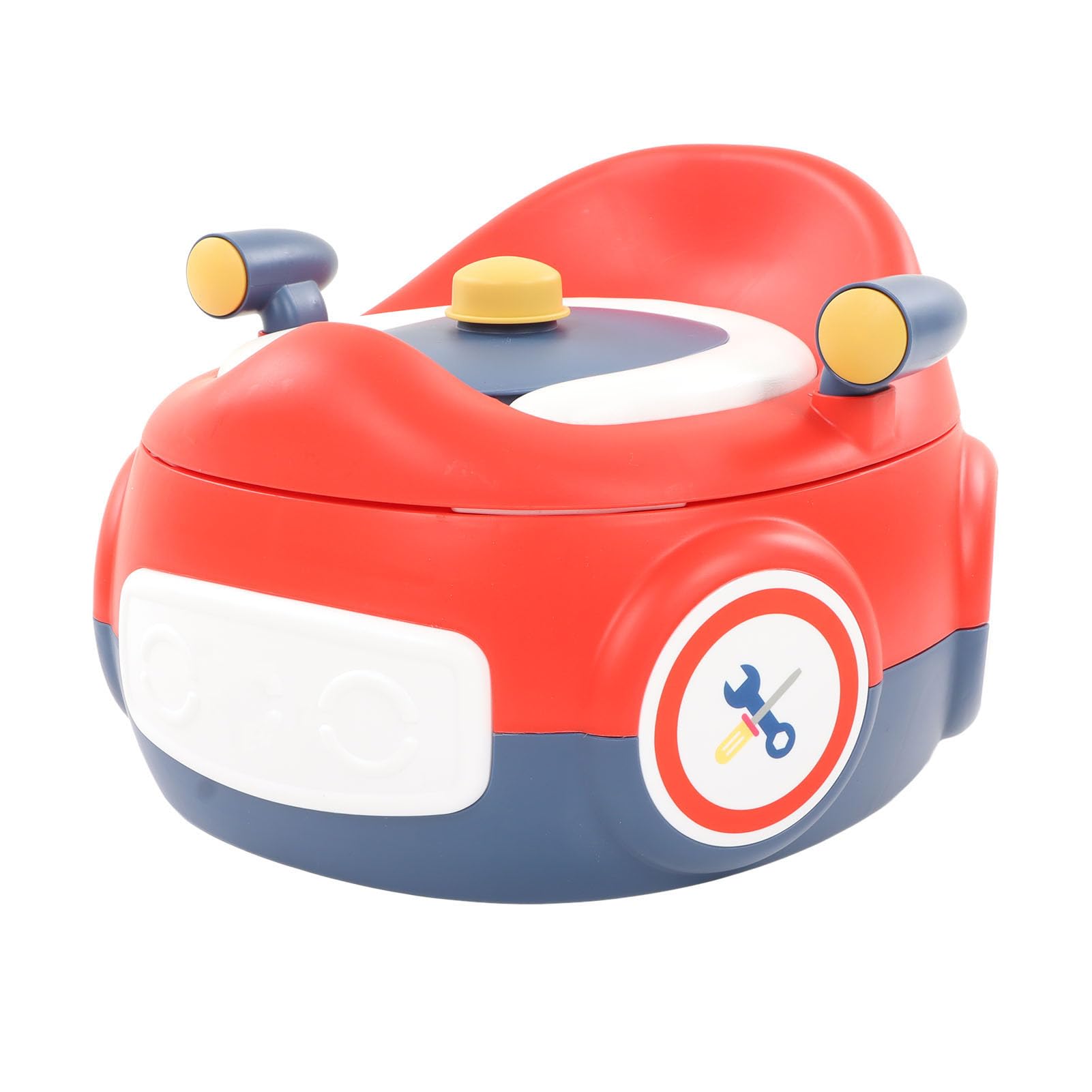 Vasino per l'addestramento Al Vasino, Design Indipendente e Toilette per Bambini con Cuscino in PU Resistente e Facile da Pulire, Uso Domestico (Rosso & blu)