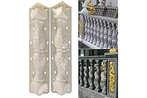 1Pairs Front Rear Moulds Balustrades Mold for Concrete Plaster Cement PVC Plastic...