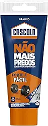 Cascola Não Mais Pregos, Adesivo de Montagem para Serviços Pesados, Cola Forte pra Madeira, Cerâmica, Metal & Mais, Adesivo de Fixação Instantânea Branco, Tubo de 1x85g