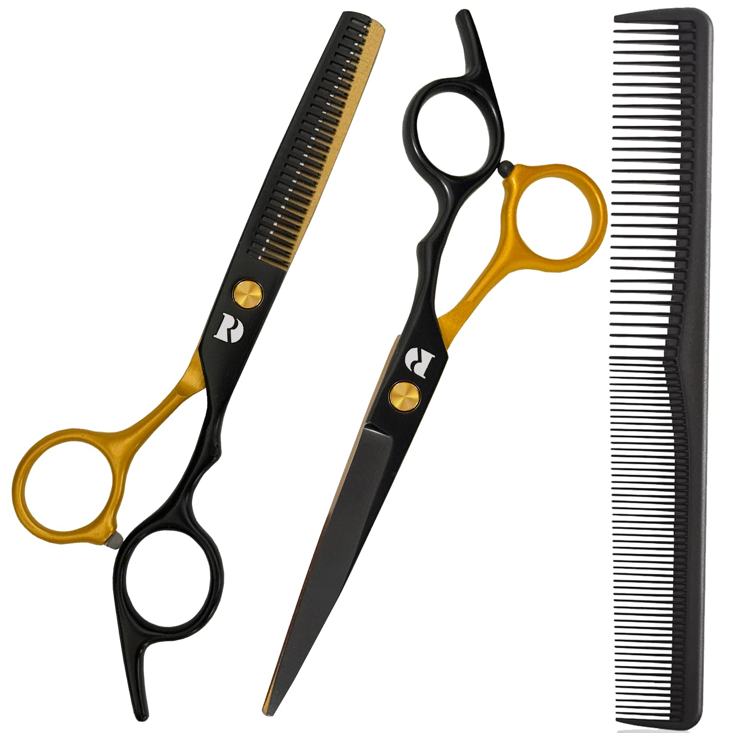 Hair Cutting Scissors and Thinning Scissors Kit,6.5 inch Professional Salon Haircut Scissors Kit,Barber Hairdressing Shears Set,Hair Cutting Shears