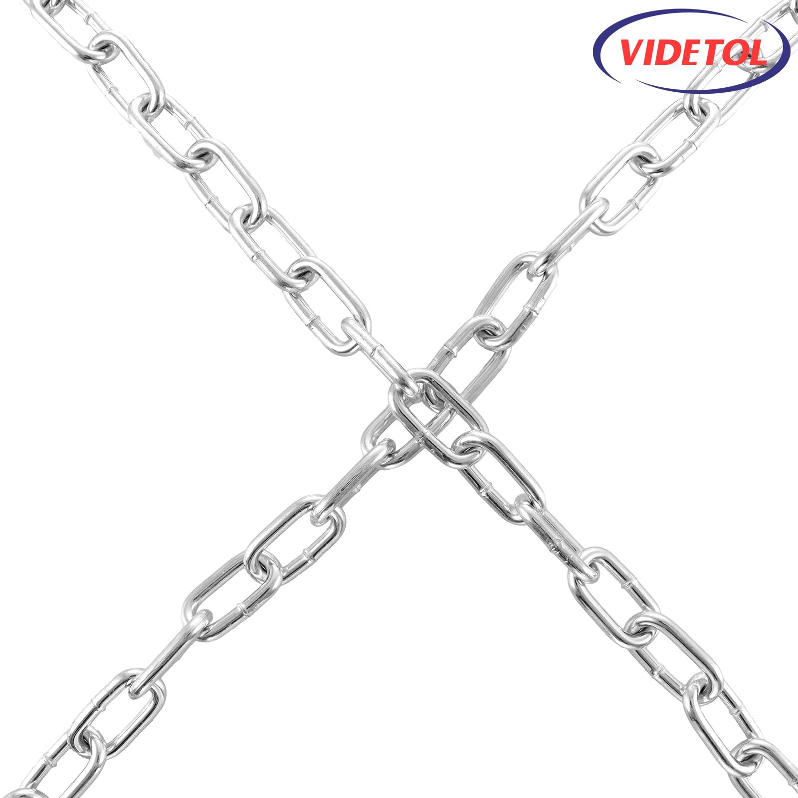 Catena in acciaio inox 304, lunghezza 6 m, maglia resistente da 5 mm, in acciaio zincato saldato, per cancelli di recinzione, porta del garage, catena a battente e serratura di sicurezza per