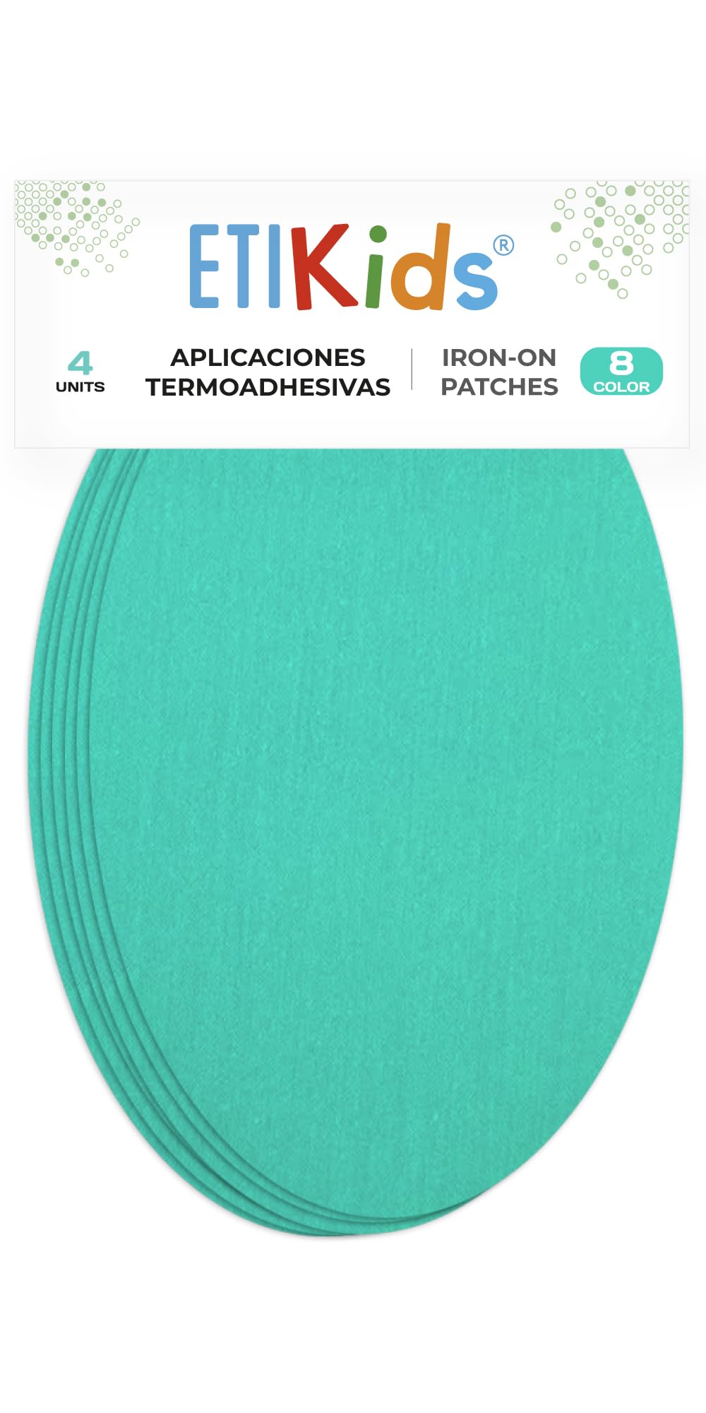 4 Light Green Iron-On Fabric Repair Patches โ Knee & Elbow Patches for Clothes, Trousers, Jackets, Sweaters & Shirts, 16 x 10 cm