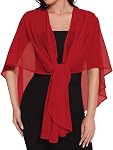 Shawls and Wraps for Evening Dresses Womens Chiffon Scarf Wedding Sheer Cover Up 2026