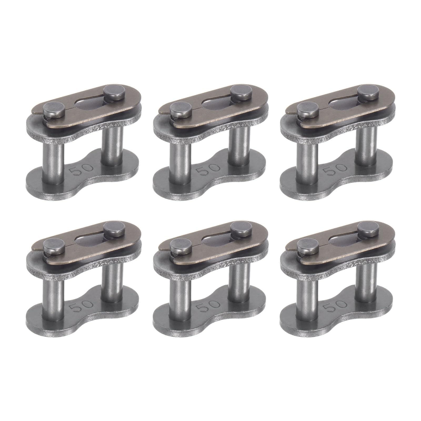 uxcell 6Pcs #40 Chain Master Connector Link Roller, 1/2" Pitch Carbon Steel, Standard Connecting Split Links for 08A Chain — Amazon image 10