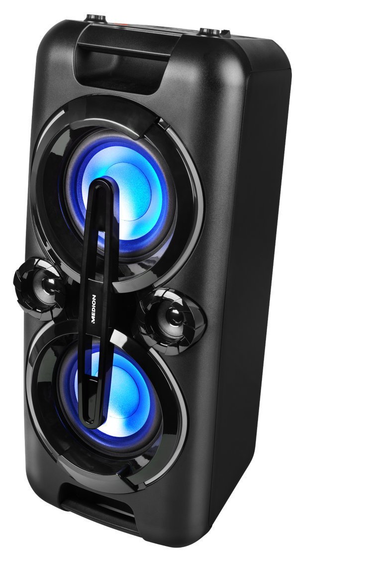 MEDION P67013 Party-Soundsystem (Partylautsprecher Karaoke, Bluetooth, Kompaktanlage, 440 Watt, Farbige LED, PLL UKW Radio, USB, AUX, Mikrofonanschluss)