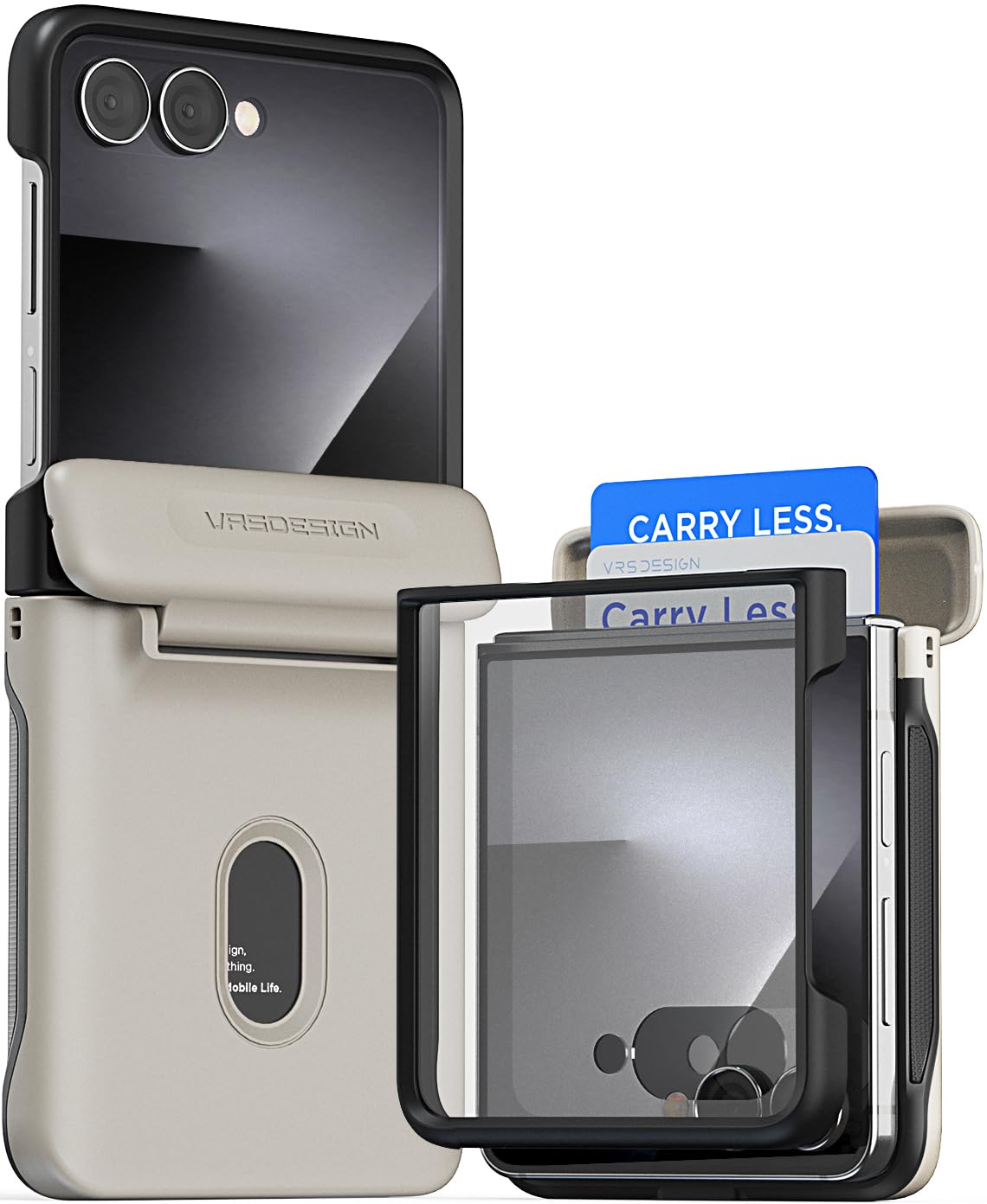 Amazon.co.jp: 【VRS】 Galaxy Z Flip7 対応 ケース 耐衝撃 カード