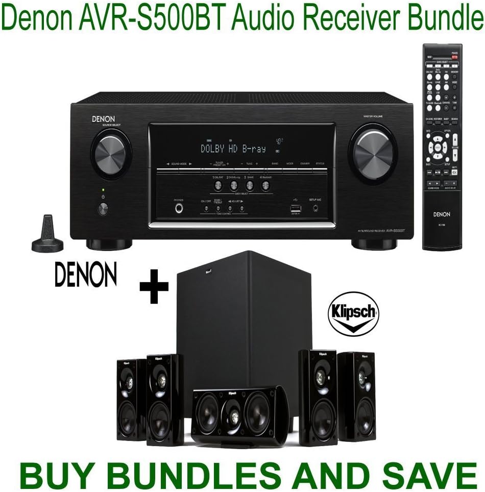 Denon AVRS500BT 5.2 Channel Full 4K Ultra HD A/V Receiver