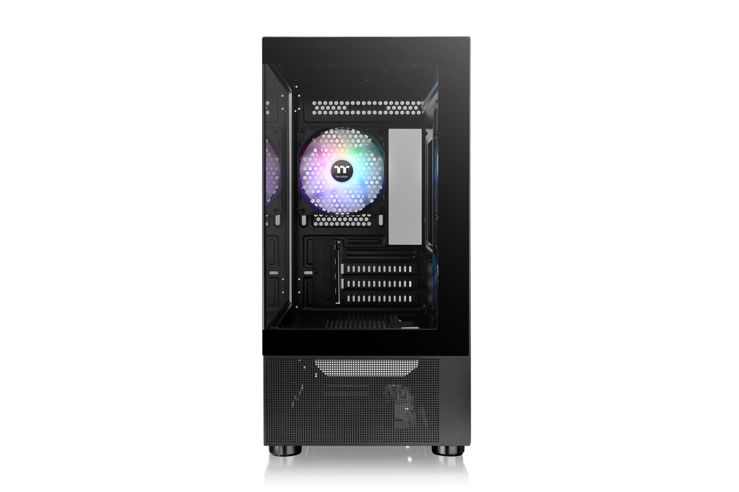 Thermaltake CA-1Z4-00M1WN-00 View 170 TG ARGB Case nero; 3 ventole ARGB da 120 mm incluse; supporta radiatori fino a 280 mm; pannello frontale e laterale in vetro temperato doppio