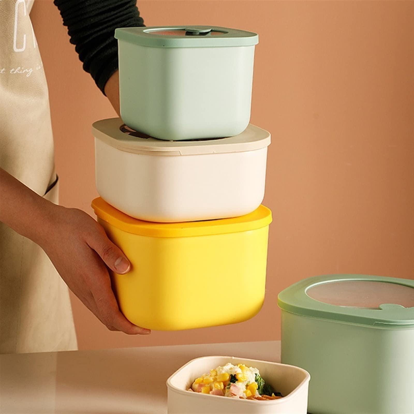 Lonchera de almacenamiento para alimentos, prácticos recipientes para oficina y escuela, conservación fresca, ideal para preparar comidas y almuerzos sobre la marcha