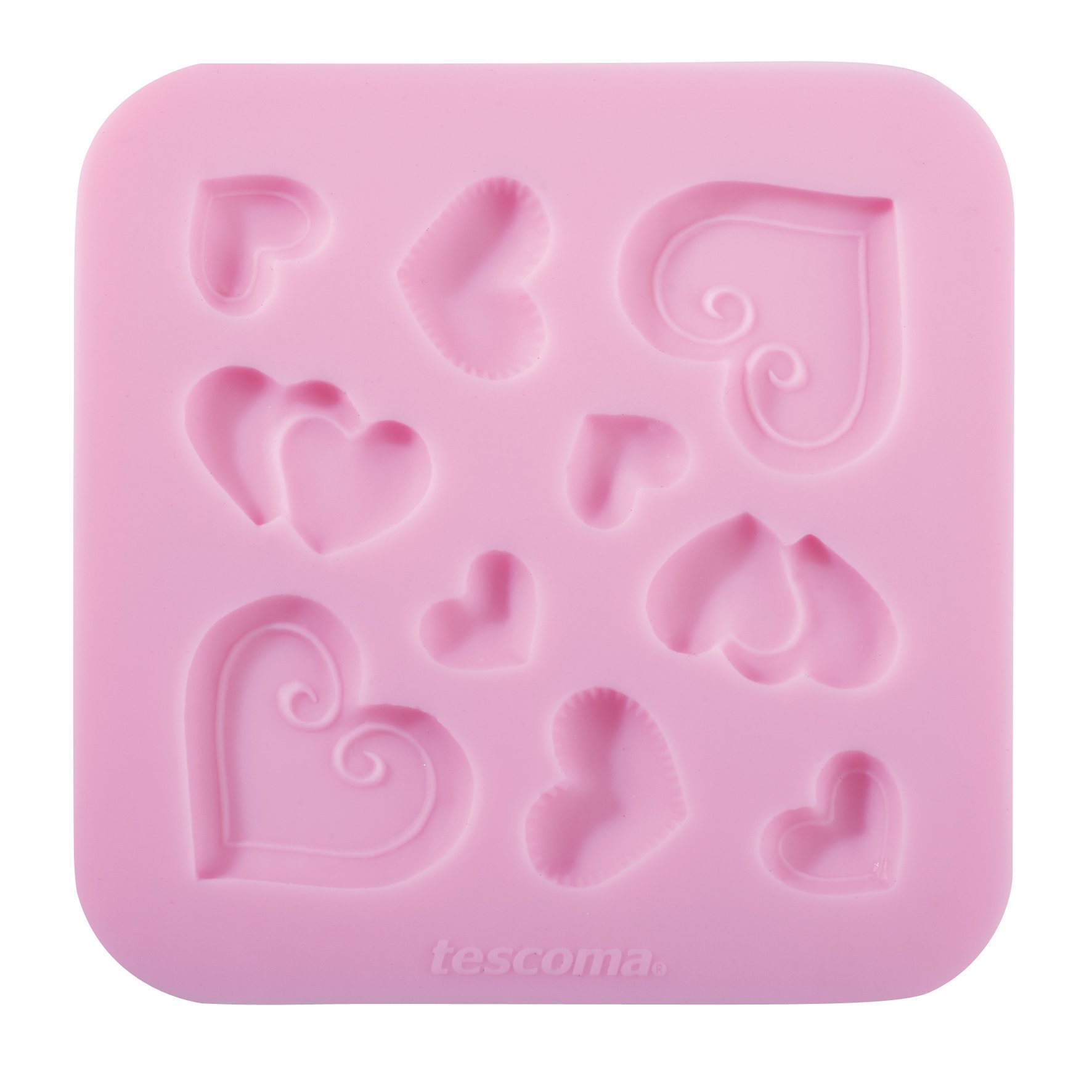 Tescoma Assorted Silicone Moulds, Little Heart Delicia Deco, 17.5 X 15.4 X 1.3 Cm