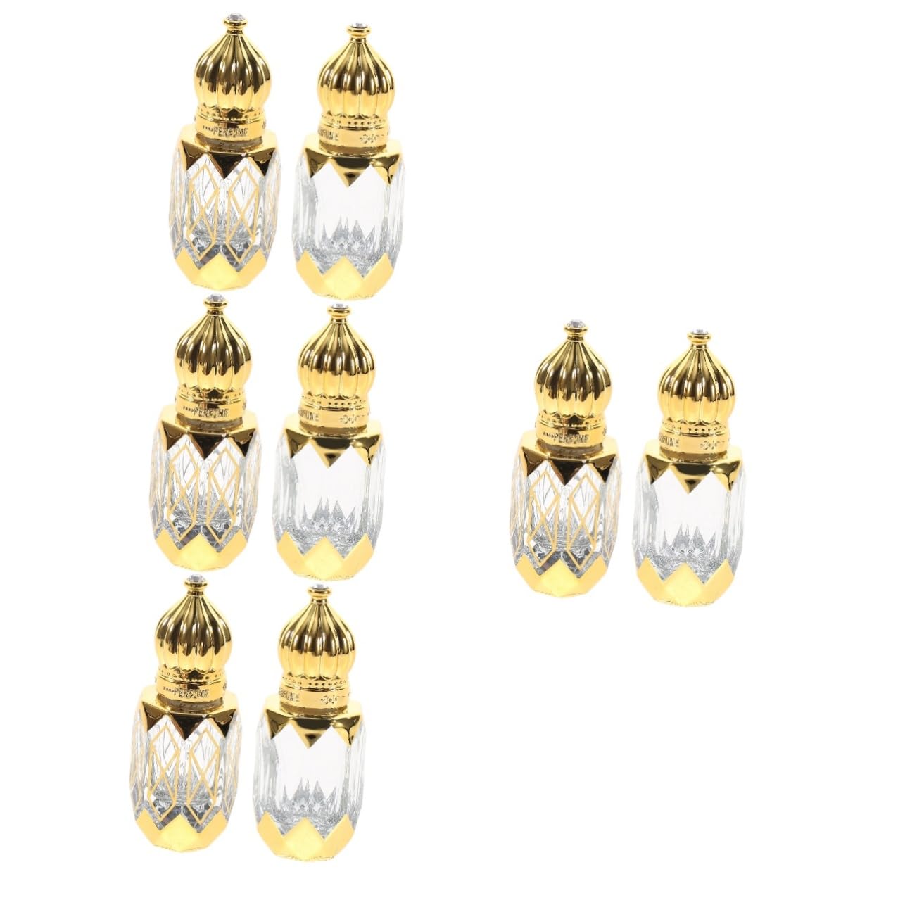 CLISPEED Frascos De Perfume De Recargables Y Portátiles Botellas Para Viaje Diseño Transparente Para Aceites Esenciales Y Perfumes 2 Piezas X 4