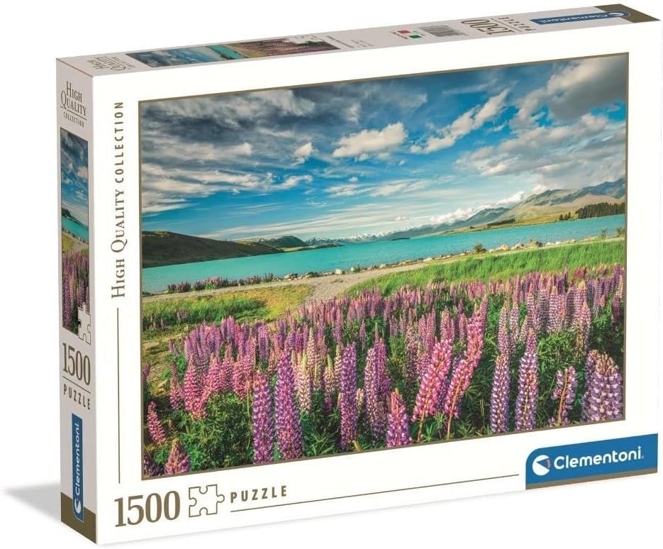 Clementoni - 31728 Jigsaw Puzzle 1500 Pieces for Adults and Teenagers, Collection, Tekapo Lake Theme, Gift Idea for Men and Women, Made in Italy, 59.2 x 84.4 cm