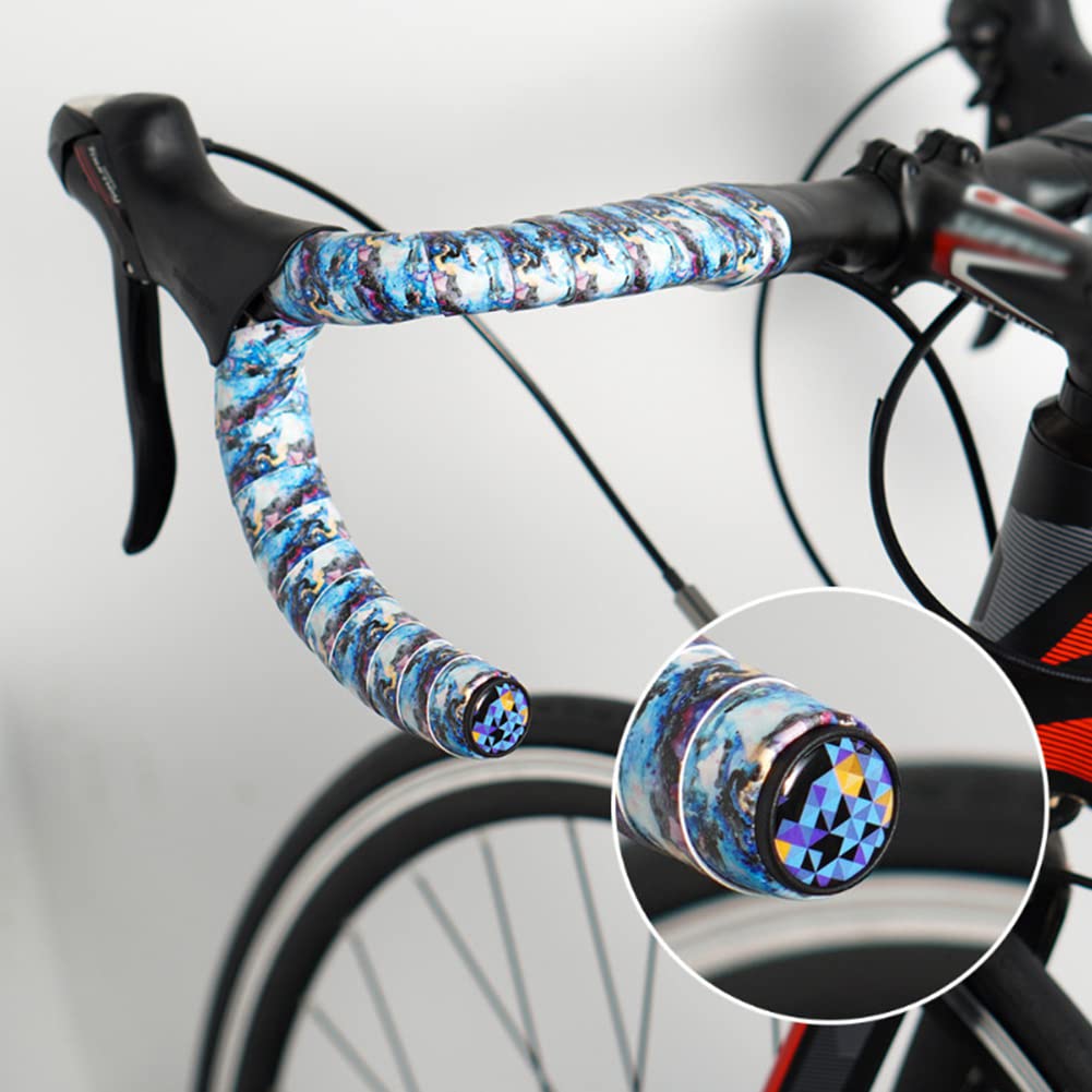 iSpchen 2 Stück Lenkerstopfen Fahrrad Lenkerendkappen Kunststoff Stopfen Lenker Endkappen Fahrradgriffe Stecker Bar End Plugs für Fahrrad MTB Rennrad Mountainbike,Blau Sport & Freizeit