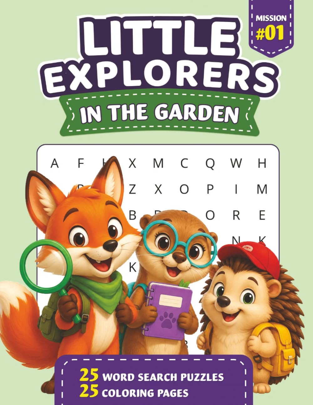 Little Explorers: In the Garden (Coloring Book & Word Search)