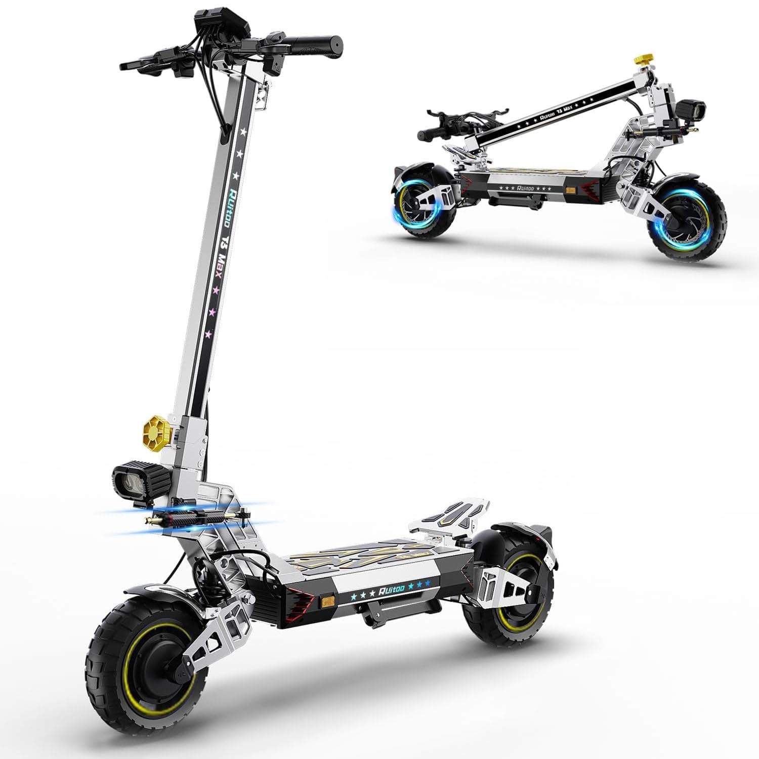 Trottinette Electrique Adulte VIPCOO VS9 Batterie 60V/26Ah 11'' Pneu 150kg Charge 6-7H de Charge