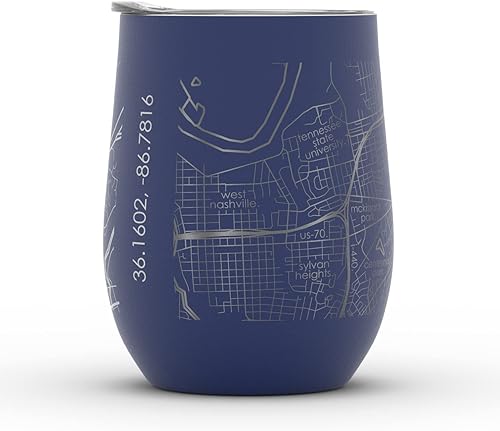 Vista 894 de Well Told Lexington Kentucky Map - Vaso de vino aislado con grabado de mapa de Kentucky, taza de acero inoxidable grabada (12 onzas, verde domingo)