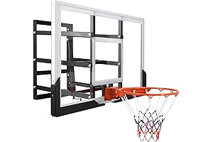 Adjustable-Height Basketball Backboard and Rim Wall Mount