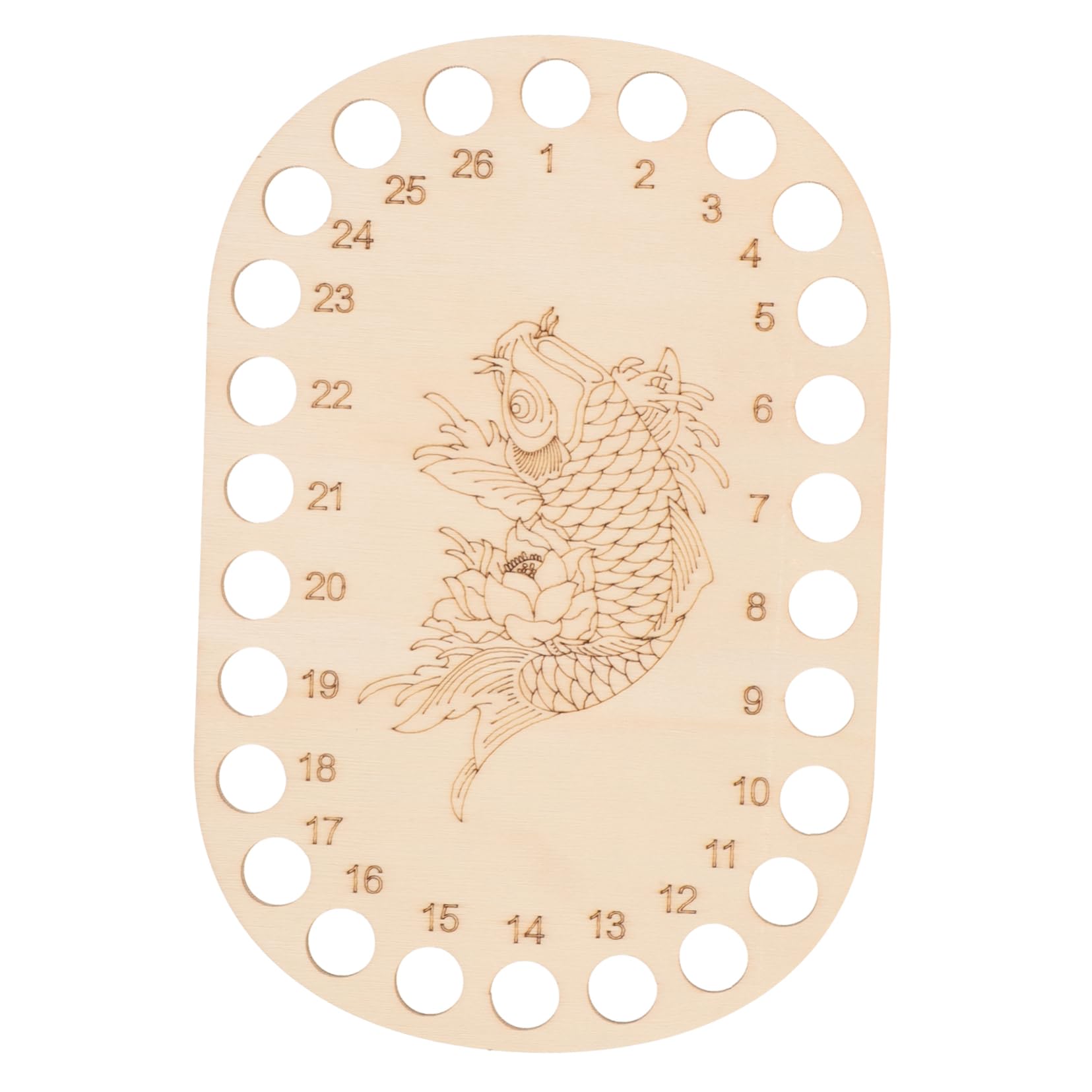 ERINGOGO Sewing Thread Holder 26 Pocket Yarn Organizer Wooden Thread Organizer for Embroidery Floss