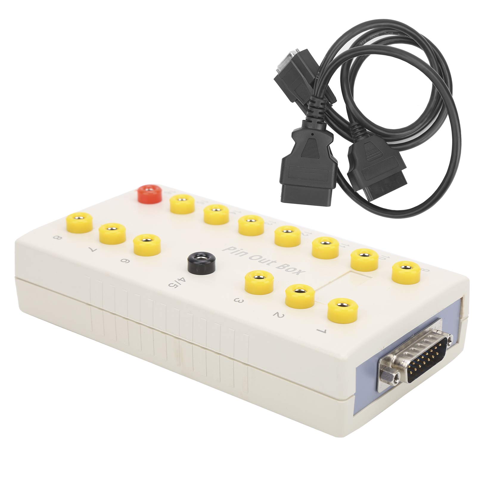 Fabater Caja de Salida de Pines OBD2, Puntos de Datos de Interruptor Rápido sin Soldadura, Cable de Diagnóstico OBD2, Caja de Ruptura con Conector de Doble Cabeza para de Diagnóstico Automático