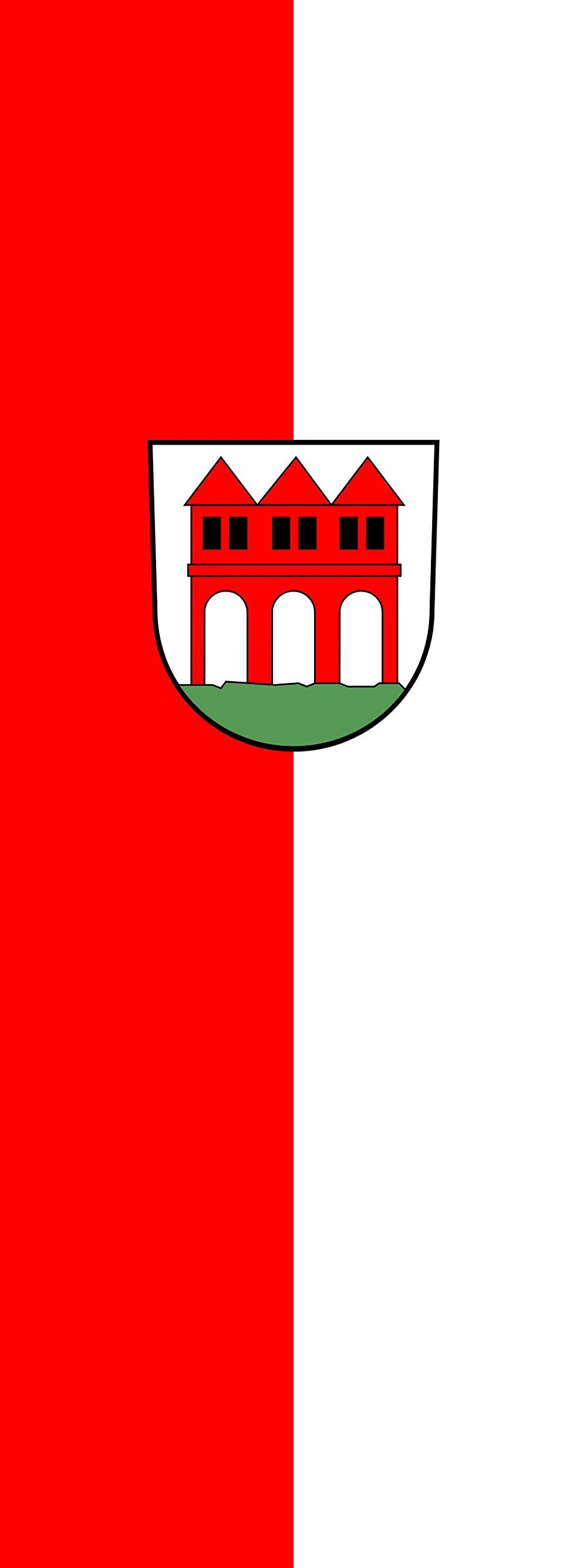 Drapeau Durchhausen pour pavoiser les fêtes locales grand format vertical 400x150cm