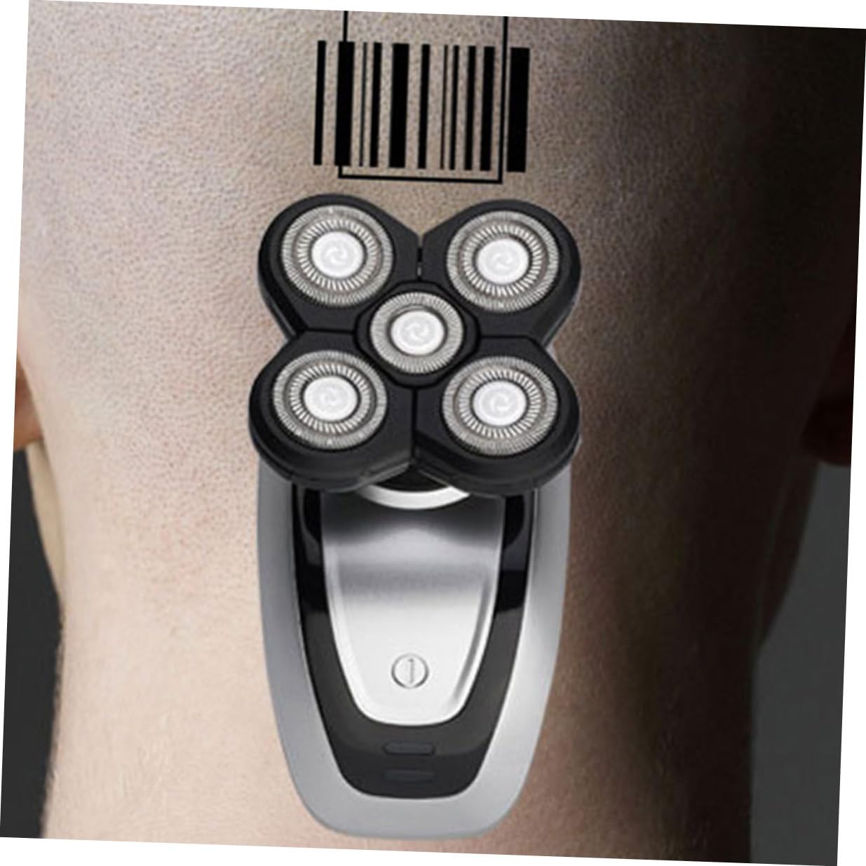 Rasoio Elettrico Testine Fluttuanti 4d per Uomo a 5 Lame Tagliacapelli e Regolabarba Preciso Ricaricabile Usb, Materiale Abs, Lavabile Acqua