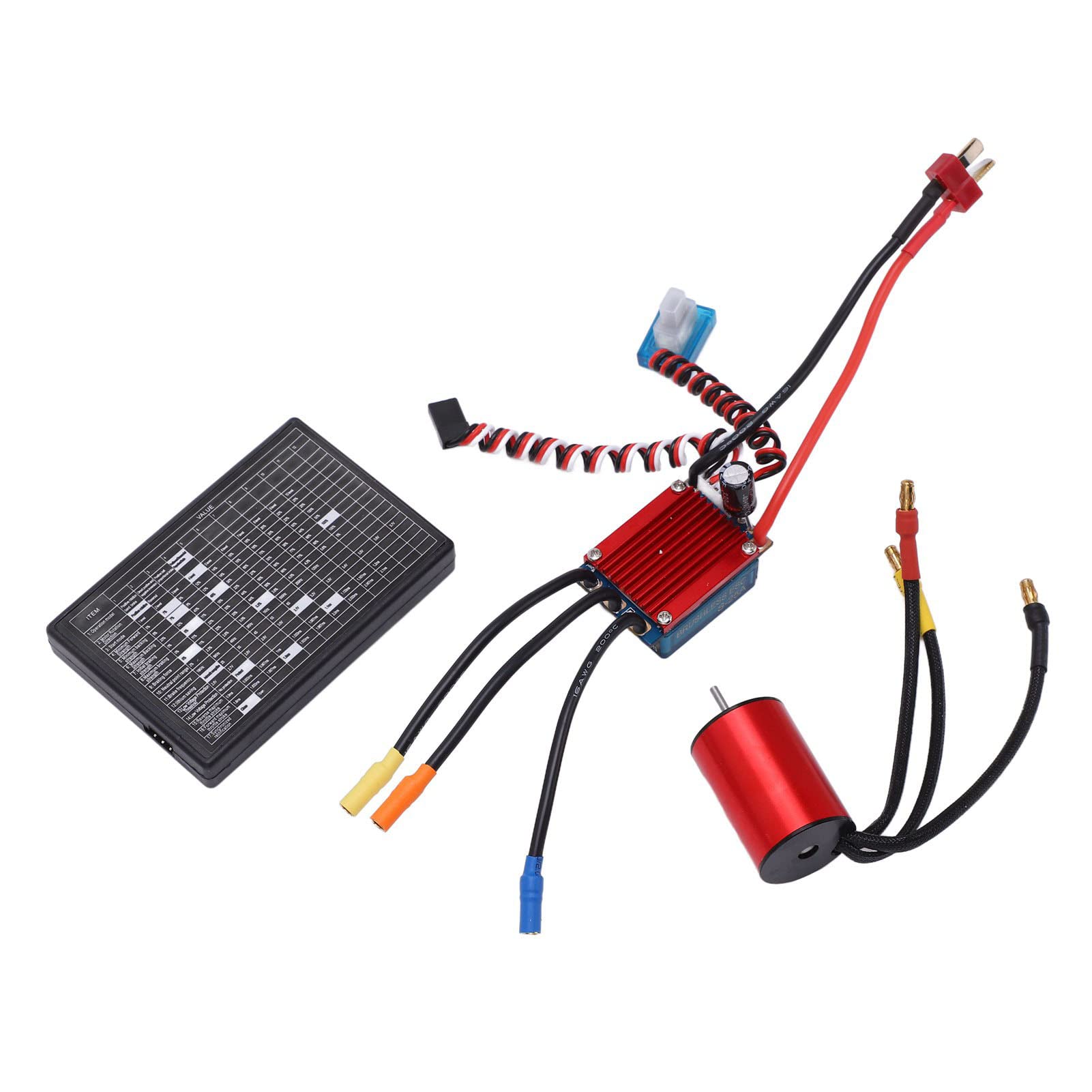Zestaw bezszczotkowych silników MAMJENNI RC, silnik bezszczotkowy o wysokim skręcie 2435 4500KV, 25A ESC, do akcesoriów samochodowych RC, kompatybilny z pojazdami w skali 1/16