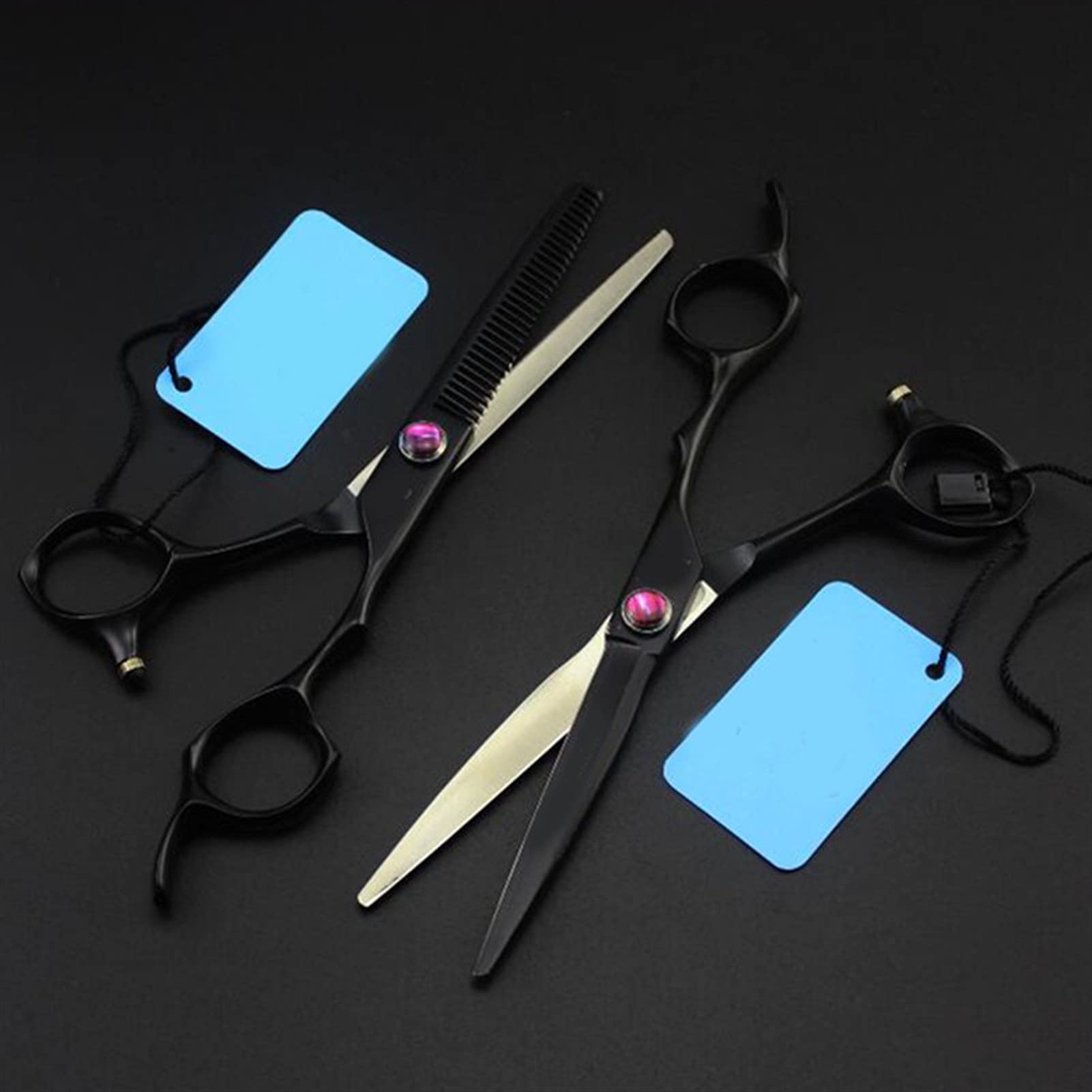 Kit da Barbiere per Taglio/diradamento dei Capelli Neri con Custodia Attrezzatura Professionale per Barbiere (Set con Borsa)