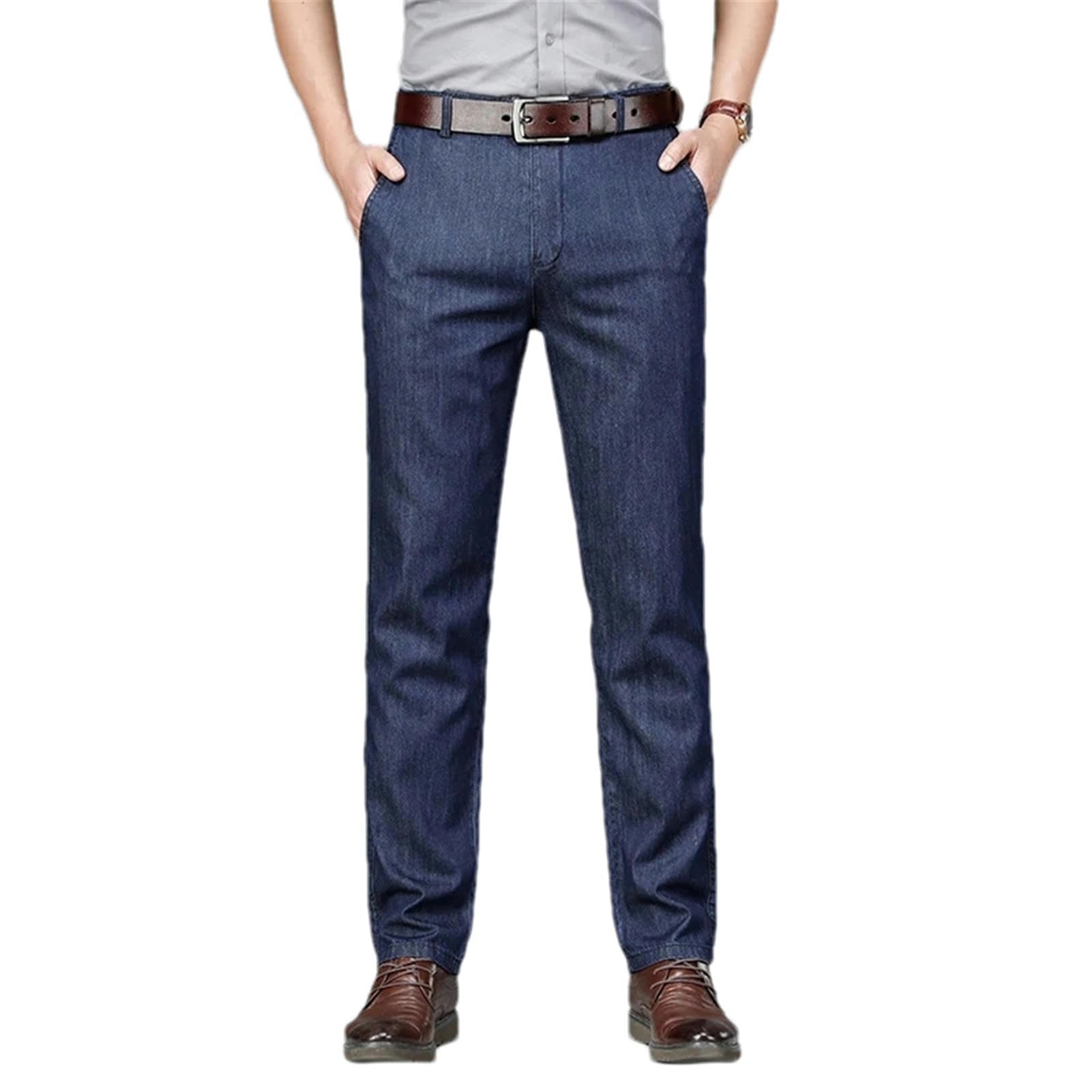 Jeans da uomo Primavera Estate Pantaloni da lavoro Classici Denim Pantaloni