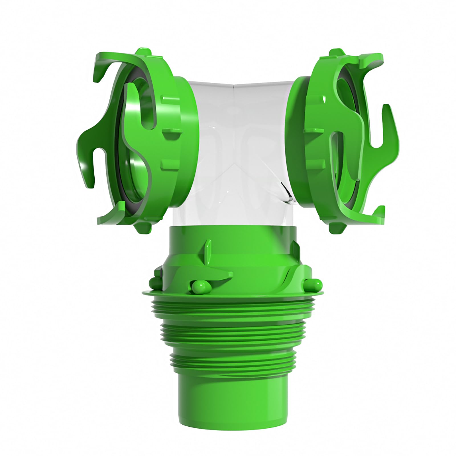 6-in-1 - RV Wye Sewer Hose Fitting and Built-in Gasket Odor - Allows for 2 Camper Sewer Hoses to Connect to the Same Dump Station (Wye -Elbow Adapter)