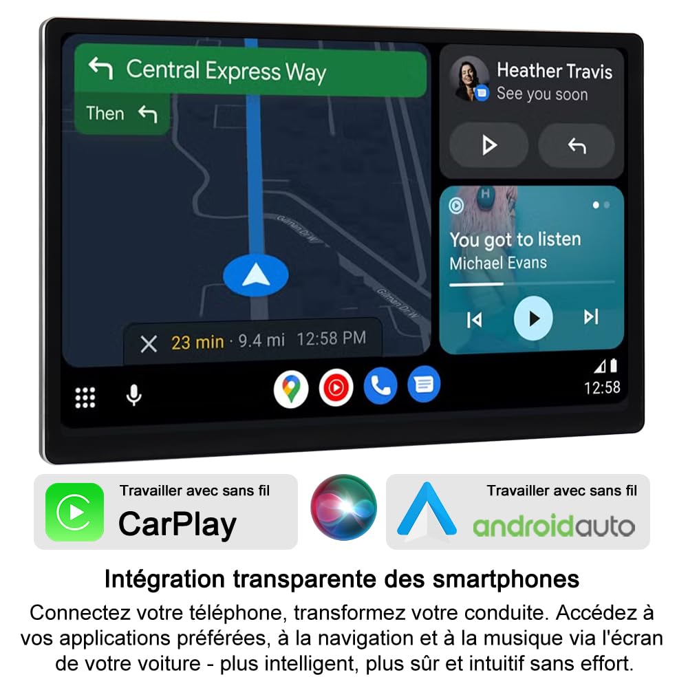 Autoradio pour Fiat Ducato/Peugeot Boxer/Citroën Jumper 2007-2023 | Ecran 13,1 Pouces QLED 2K, 8 cœurs, Android 15, 4+64GB, CarPlay Android Auto sans fil, 4G + Wi-Fi, Bluetooth 5.0, GPS