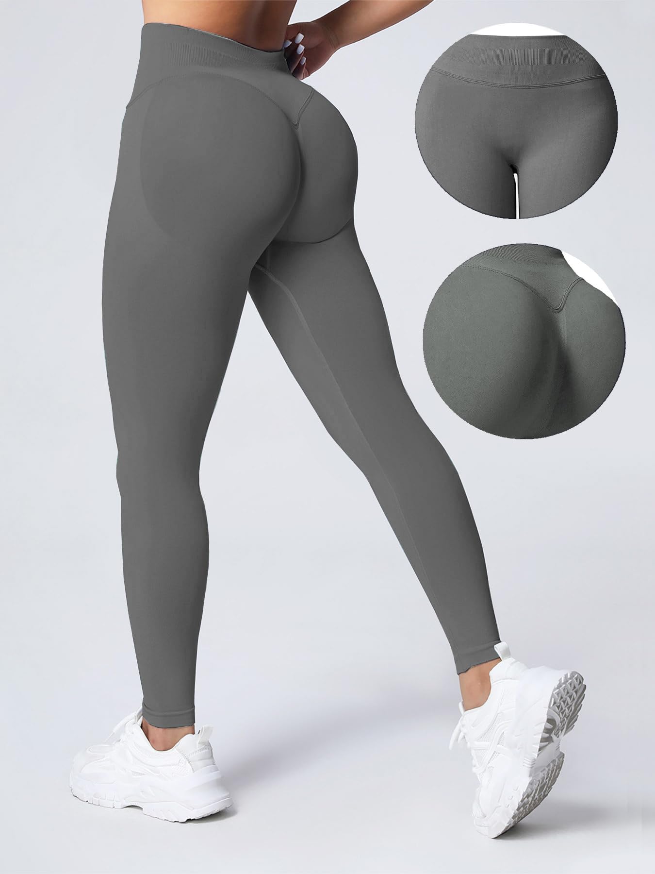 Nlieanuc Leggins Sportivi Donna Push Up - Vita Media Scrunch Pantaloni Anticellulite Pantacollant Fitness Abbigliamento Palestra Yoga