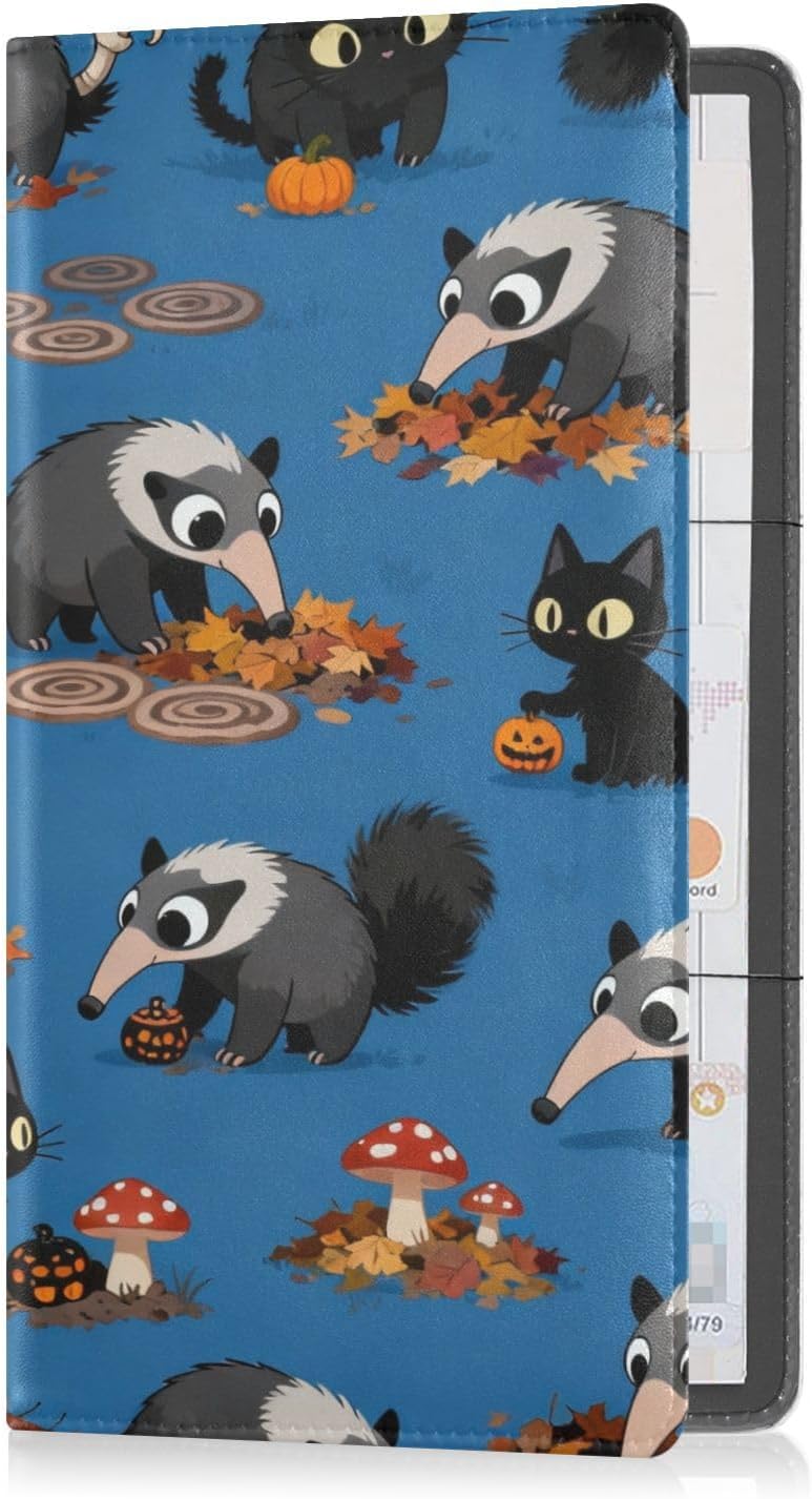 Car Registration and Insurance Holder Halloween Badger and Cat Registration Insurance Card Holder PU Leather Glove Box Organizer Makes Your Documents In Car Registration and Insurance Holder Halloween Badger and Cat Registration Insurance Card Holder PU Leather Glove Box Organizer Makes Your Documents In
