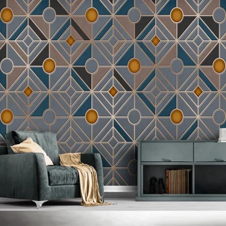 Papier peint intissé fleurs 3D effet relief doré premium