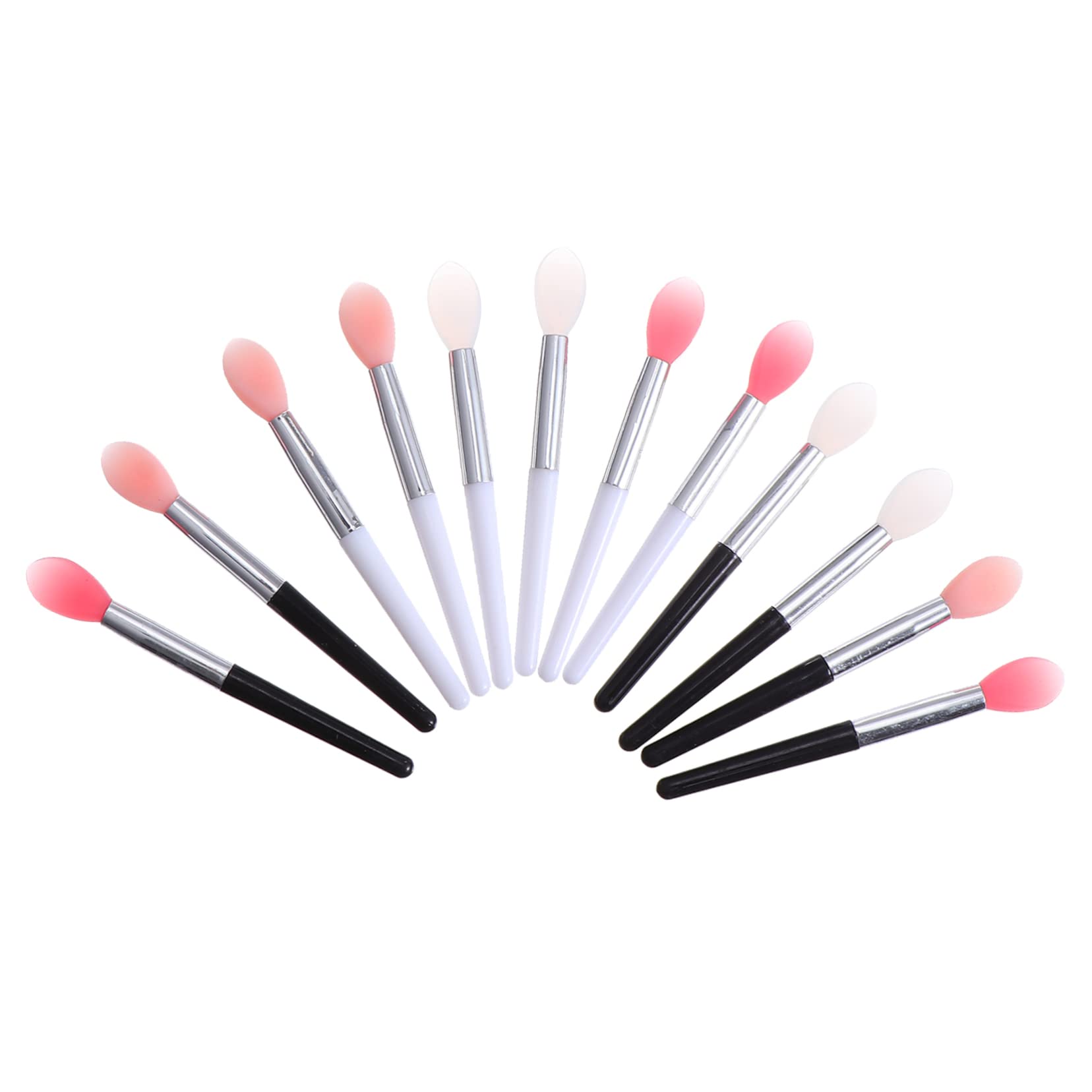 IWOWHERO Plastic Silicone Lip Brush Set 60cm Reusable Lip Mask Wands Soft Brush Head for Comfortable Use for Beginners Professionals