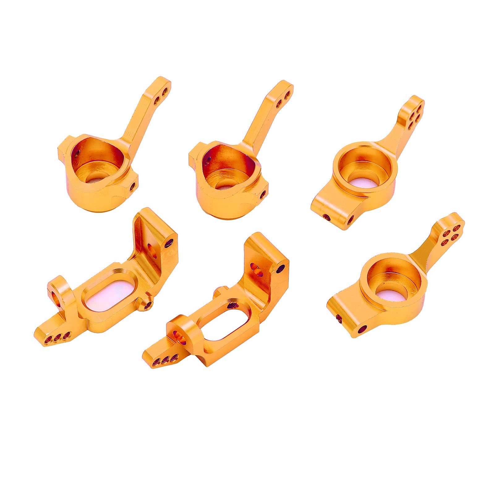 HUIOP Bearing Steering Hub Mount Set, Strong and Corrosion Resistant, for 1/10 HSP Upgrade Parts (Gold)