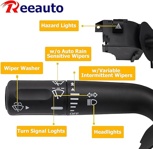 Miniatura 3 de Interruptor de combinación de atenuador de limpiaparabrisas multifunción para 2005-2008 F150, Lincoln Mark LT 2006-2008, reemplazo OEM #
